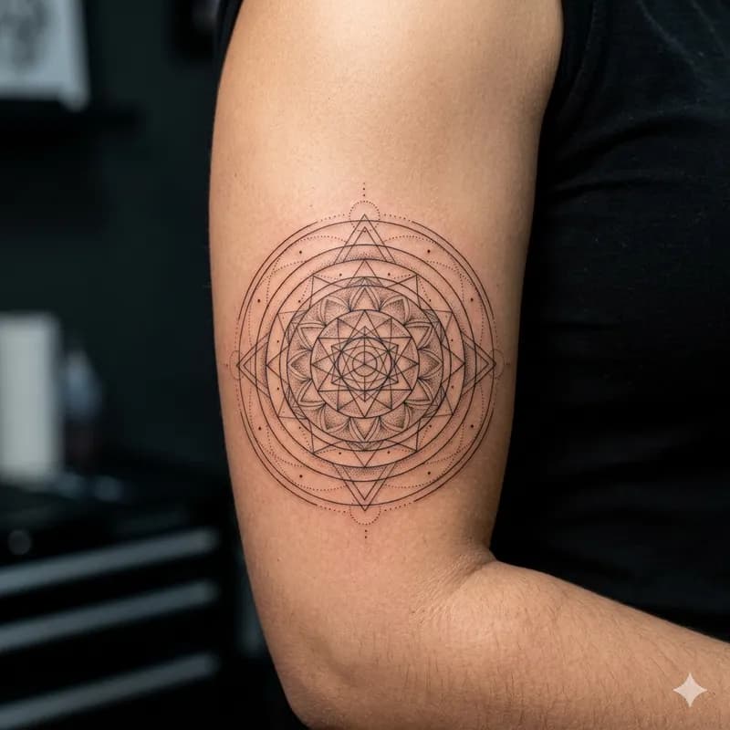 Design de tatuagem de linha fina