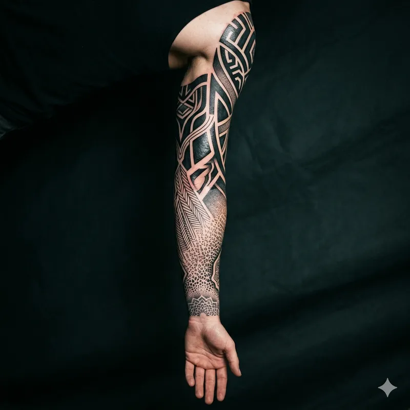Design de tatuagem blackwork