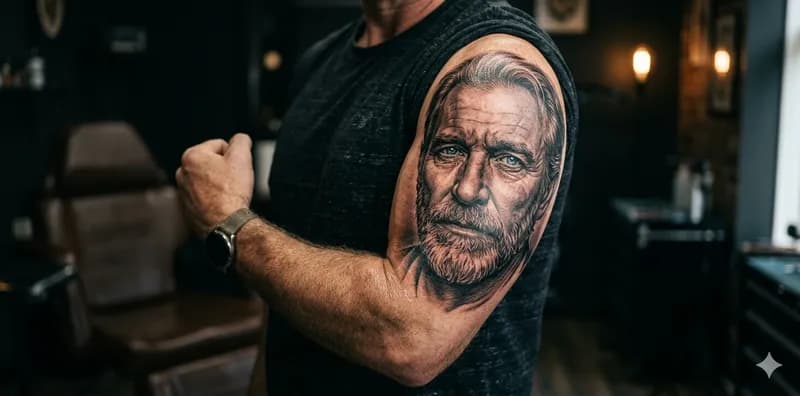 Realistic tattoo artwork