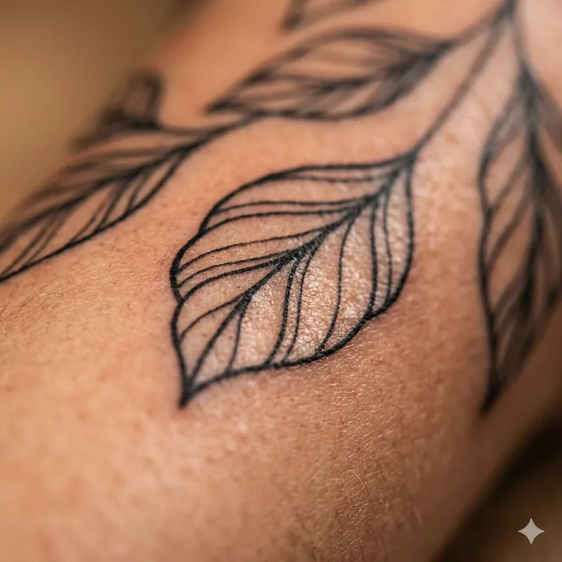Detalhe de tatuagem em close-up
