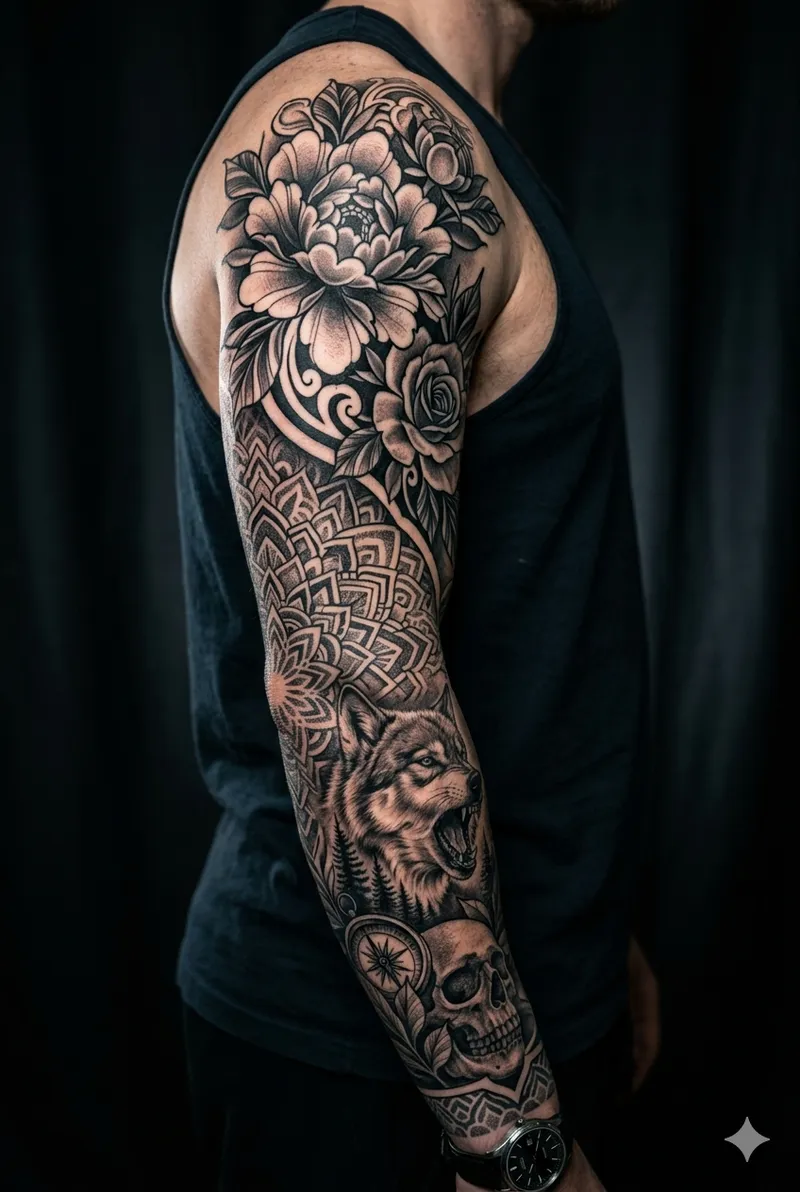 Trabalho de manga intrincado